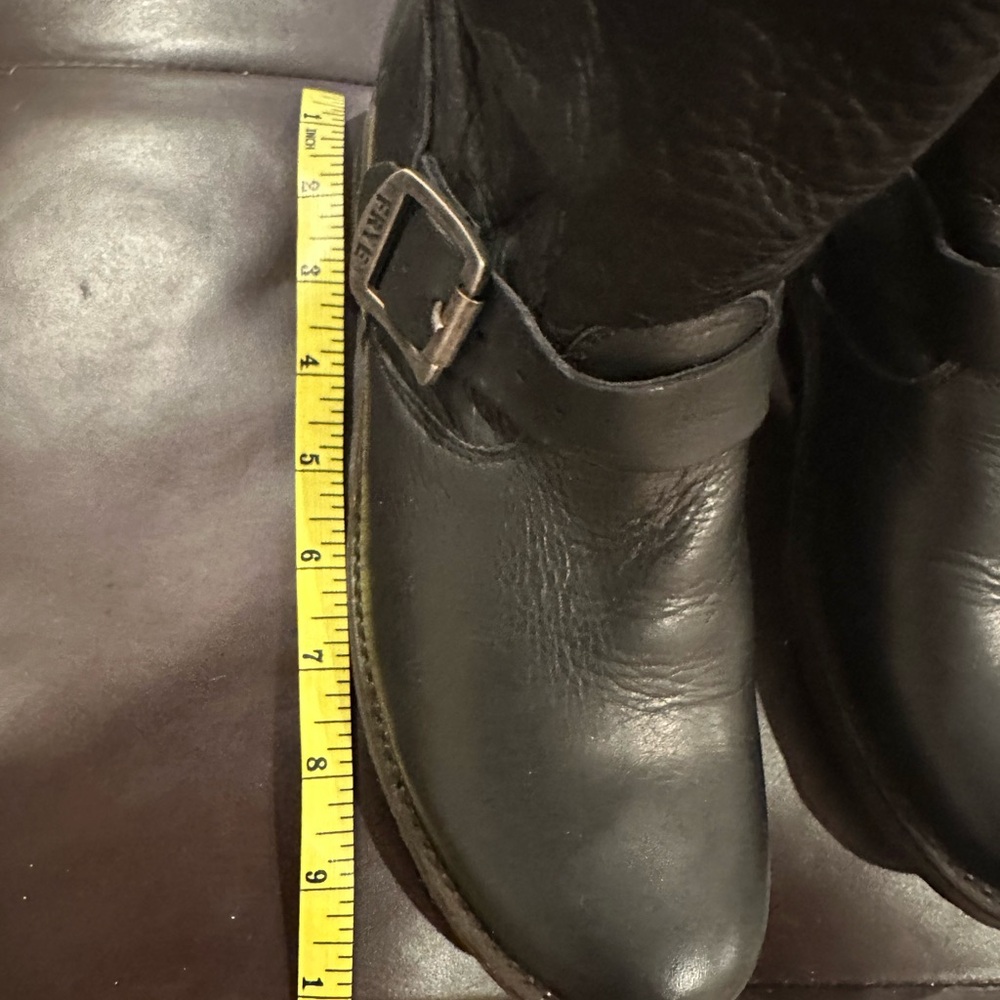 Frye slouchy leather boots; style 76509 black soft leather, like new - Picture 11 of 13
